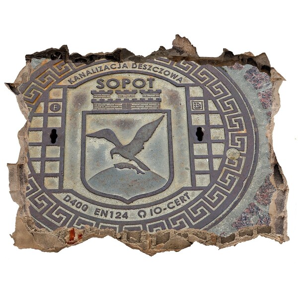 Fototapeta díra na zeď Sopot – Zakrytie mestskej kanalizácie