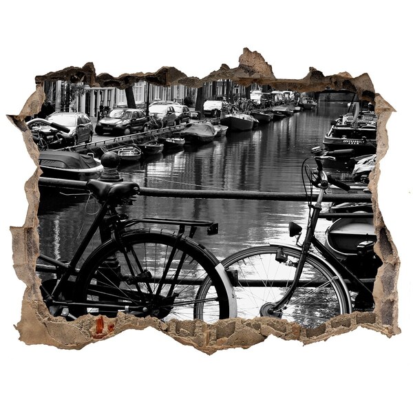 Nálepka fototapeta 3D výhled Amsterdam kolesá
