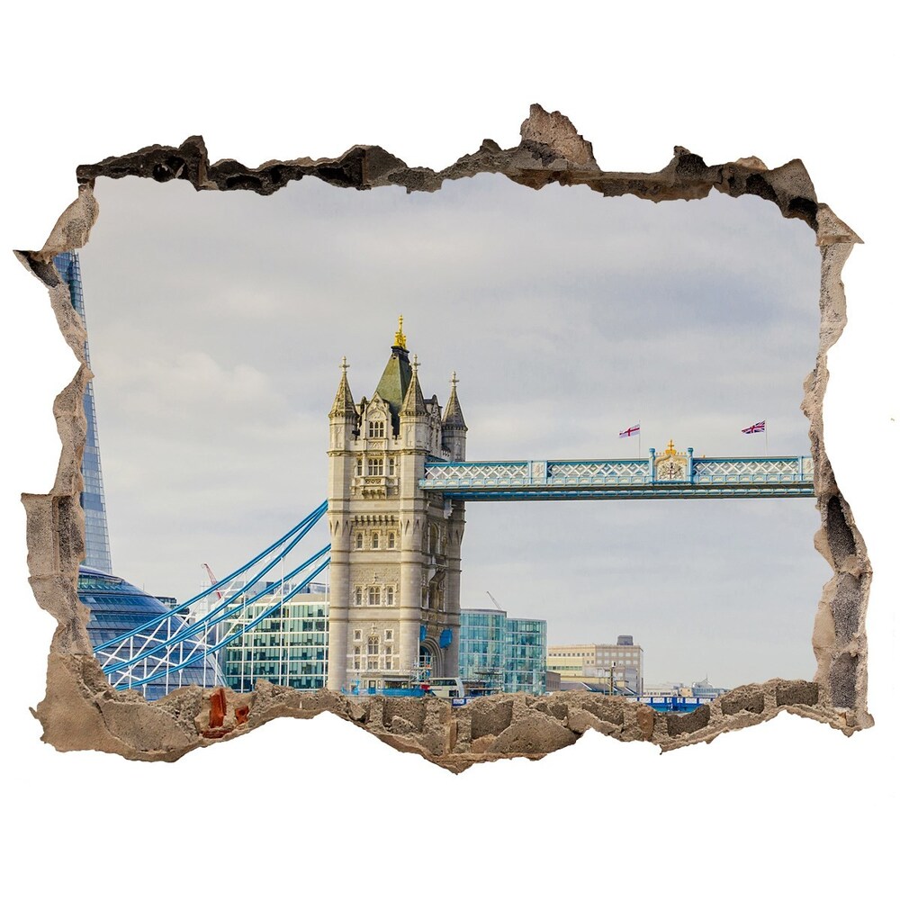 Fototapeta díra na zeď 3D Thames london