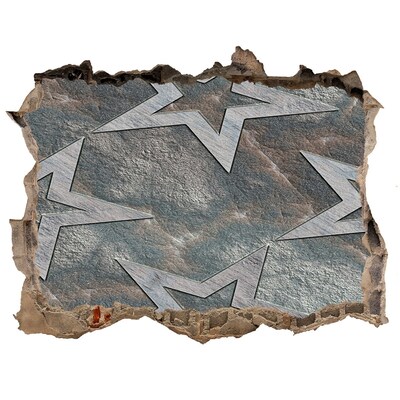 Díra 3D fototapeta nálepka Rozbitá stena s hviezdami