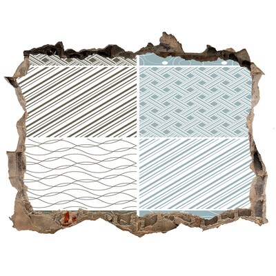 Díra 3D fototapeta nálepka Vzory na stene