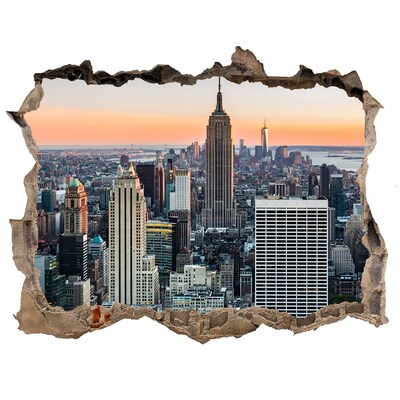 Fototapeta díra na zeď 3D New york