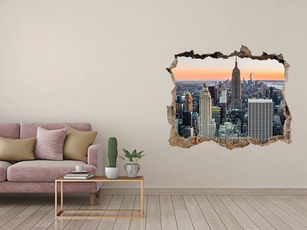 Fototapeta díra na zeď 3D New York pri západe slnka