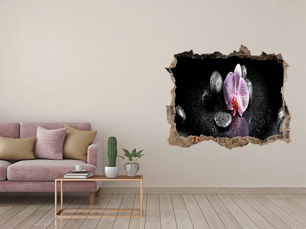 Samolepící díra na stěnu nálepka Orchidea