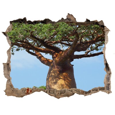 Samolepící díra na stěnu nálepka Baobab