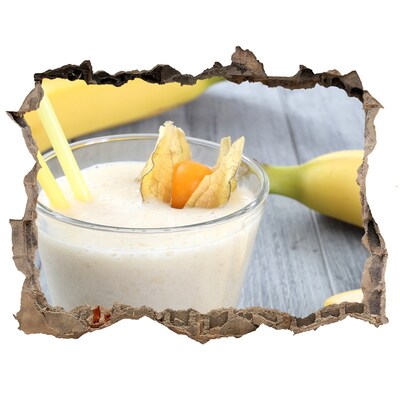 Nálepka 3D díra na zeď Ovocný kokteil Diera v stene