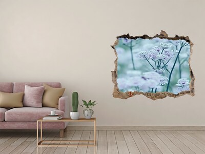 Samolepící díra na stěnu Kvety medzi zničeným múrom