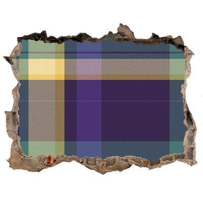 Díra 3D fototapeta nálepka Kockovaný vzor na stene