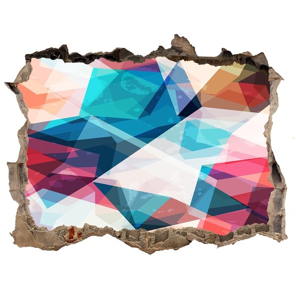 Díra 3D fototapeta nálepka Farebný krištáľový svet