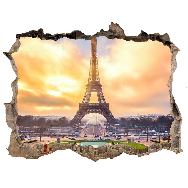 Fototapeta díra na zeď 3D Eiffelova veža v paríži