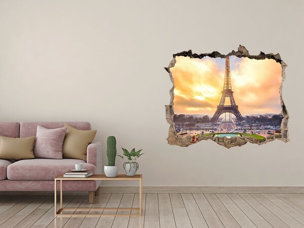 Fototapeta díra na zeď 3D Eiffelova veža v paríži