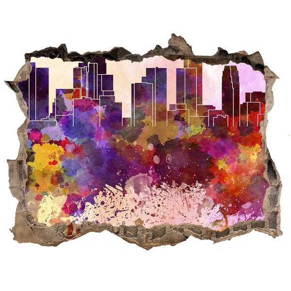 Fototapeta díra na zeď 3D Los angeles farby