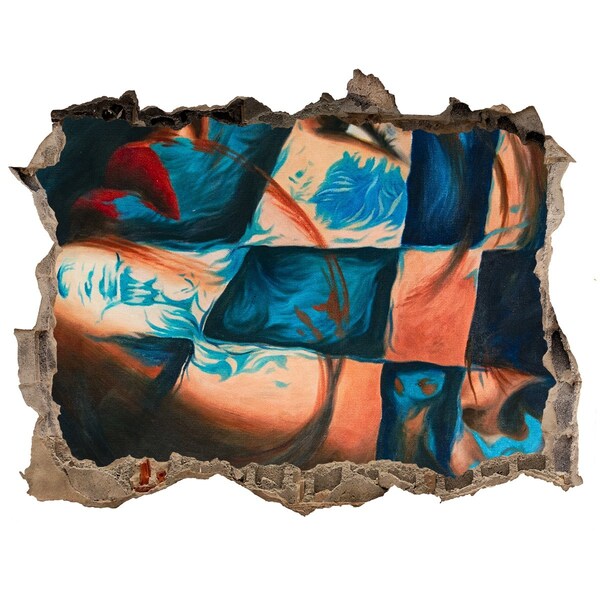 Fototapeta díra na zeď Telo ponorené do farieb