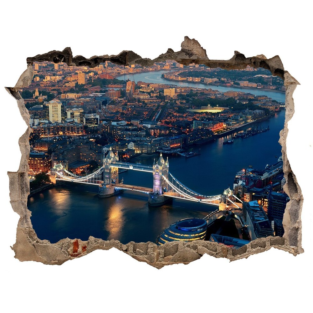 Fototapeta díra na zeď 3D Letecký pohľad na londýn