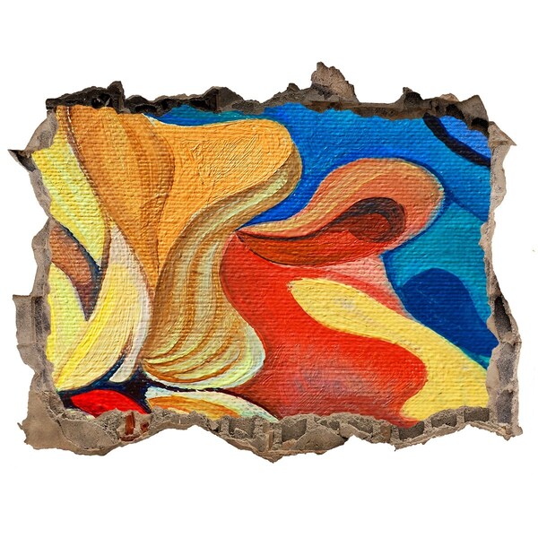 Díra 3D fototapeta nálepka Kvetinový záblesk farieb