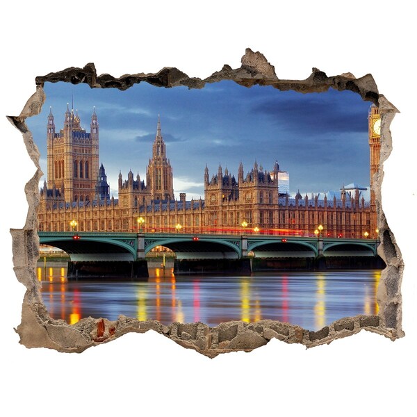 Fototapeta díra na zeď 3D Thames london