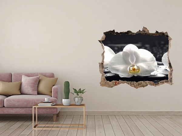 Samolepící díra na stěnu nálepka Kvet orchidey na vode