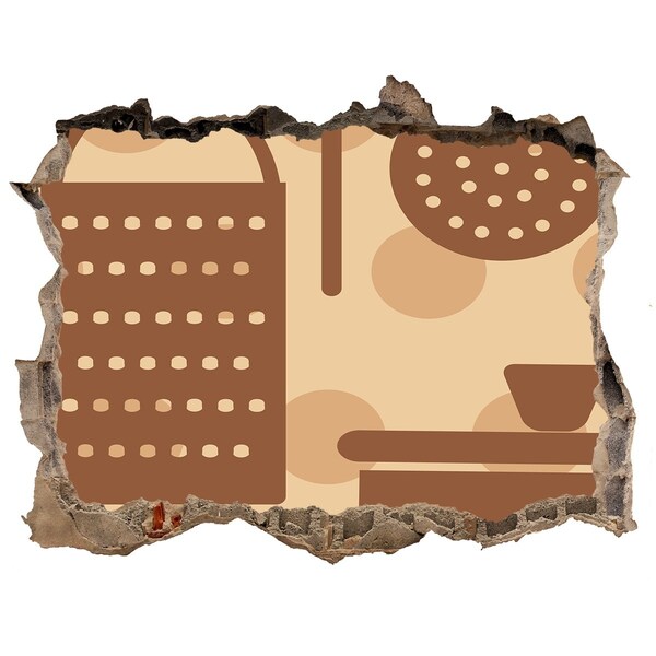 Samolepící nálepka Interiér s retro motívom