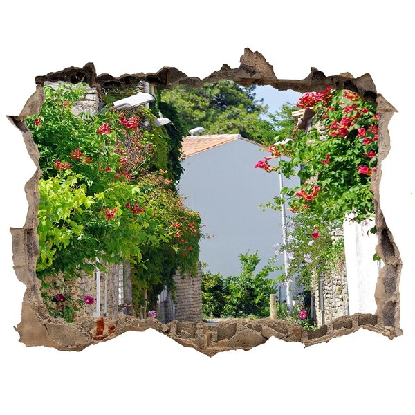 Nálepka fototapeta 3D výhled Očarujúca ulica s kvetmi