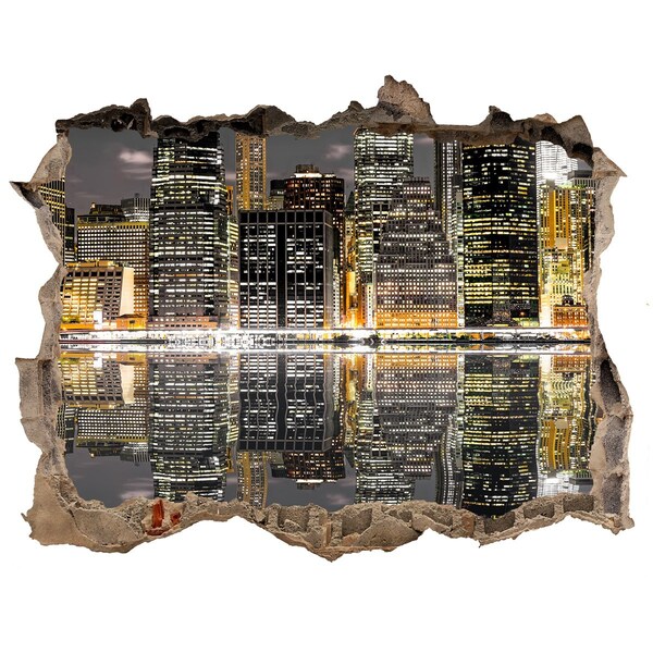 Nálepka fototapeta 3D výhled Pohľad na mesto v noci