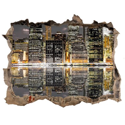 Nálepka fototapeta 3D výhled Pohľad na mesto v noci