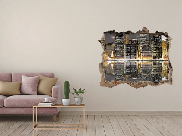 Nálepka fototapeta 3D výhled Pohľad na mesto v noci