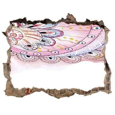 Díra 3D fototapeta nálepka Farebný vzor na betónovom pozadí