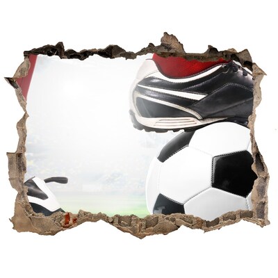 Fototapeta díra na zeď 3D Futbalista nohy