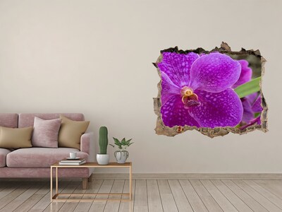 Samolepící díra nálepka Orchidea