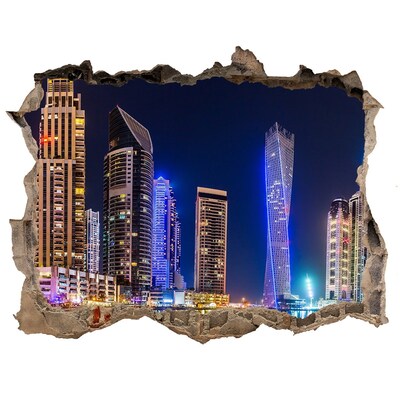 Nálepka fototapeta 3D výhled Moderná panoráma Dubaja