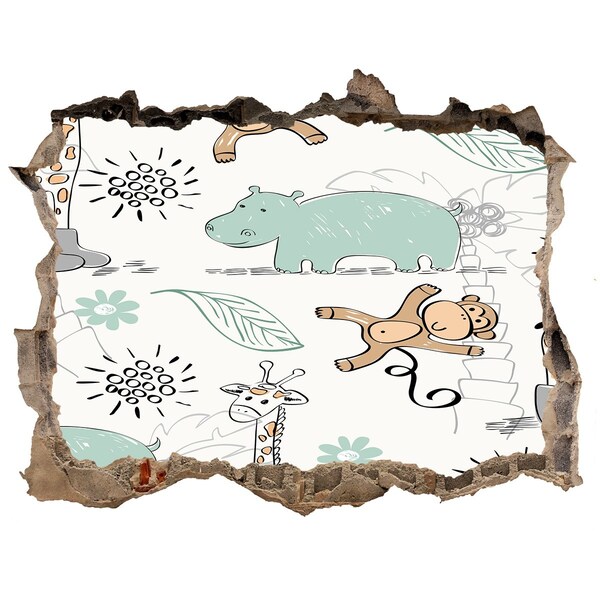 Samolepící nálepka na zeď Zvieratá v džungli