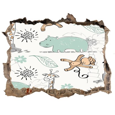 Samolepící nálepka na zeď Zvieratá v džungli