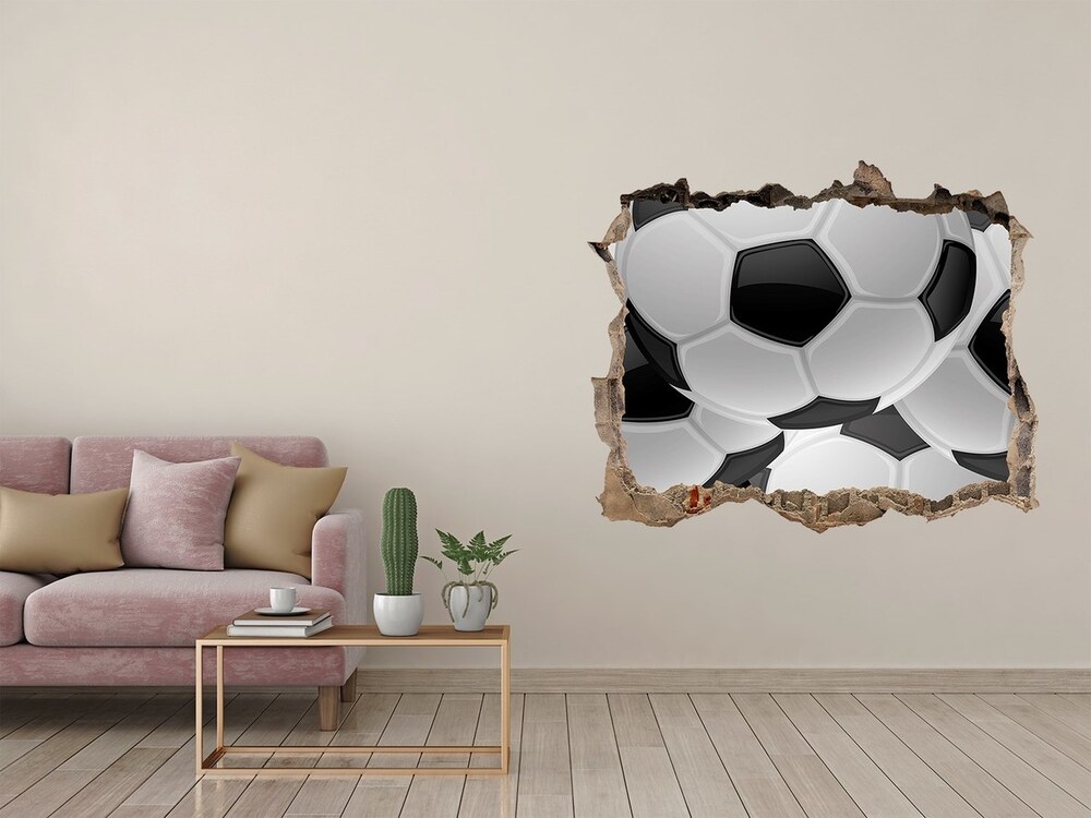 Fototapeta díra na zeď 3D Futbal