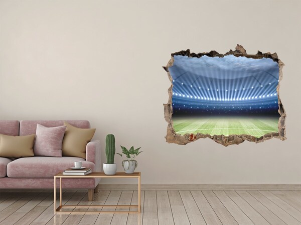 Fototapeta díra na zeď 3D nálepka Futbalový štadión v akcii
