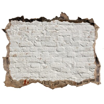 Fotoobraz díra na stěnu Poškodená tehlová stena