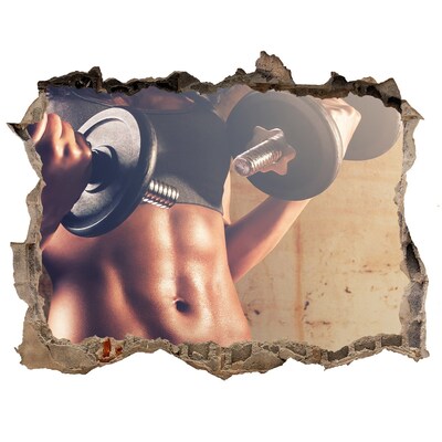 Fototapeta díra na zeď 3D Telocvičňa v akcii