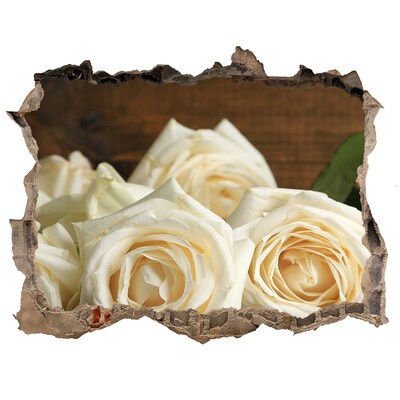 Samolepící díra nálepka Biela ruža