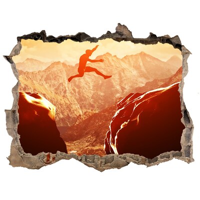 Samolepící díra na stěnu Skočiť do priepasti