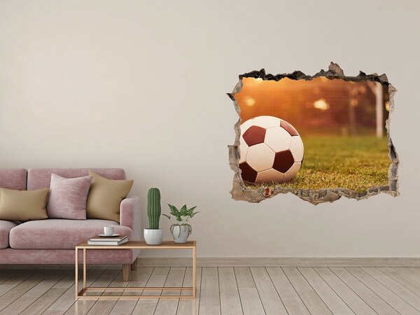 Fototapeta díra na zeď 3D Futbal na ihrisku