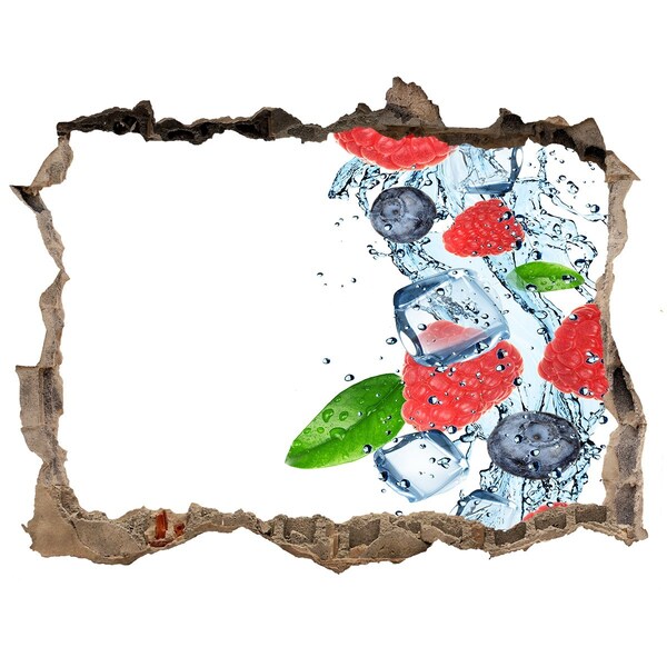 Nálepka 3D díra Ovocný koktail s ľadom