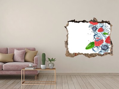 Nálepka 3D díra Ovocný koktail s ľadom