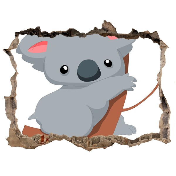 Díra 3D fototapeta nálepka Koala v diere v stene