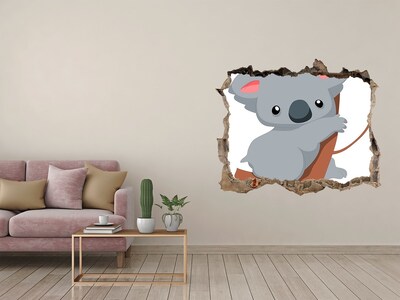 Díra 3D fototapeta nálepka Koala v diere v stene