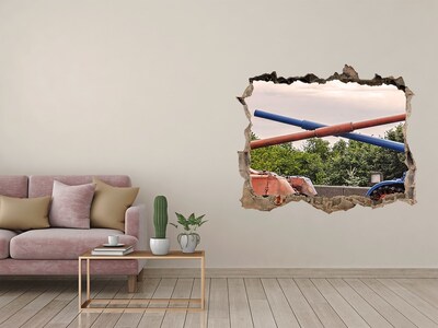 Foto fotografie díra na zeď Tanková bitka v ruinách