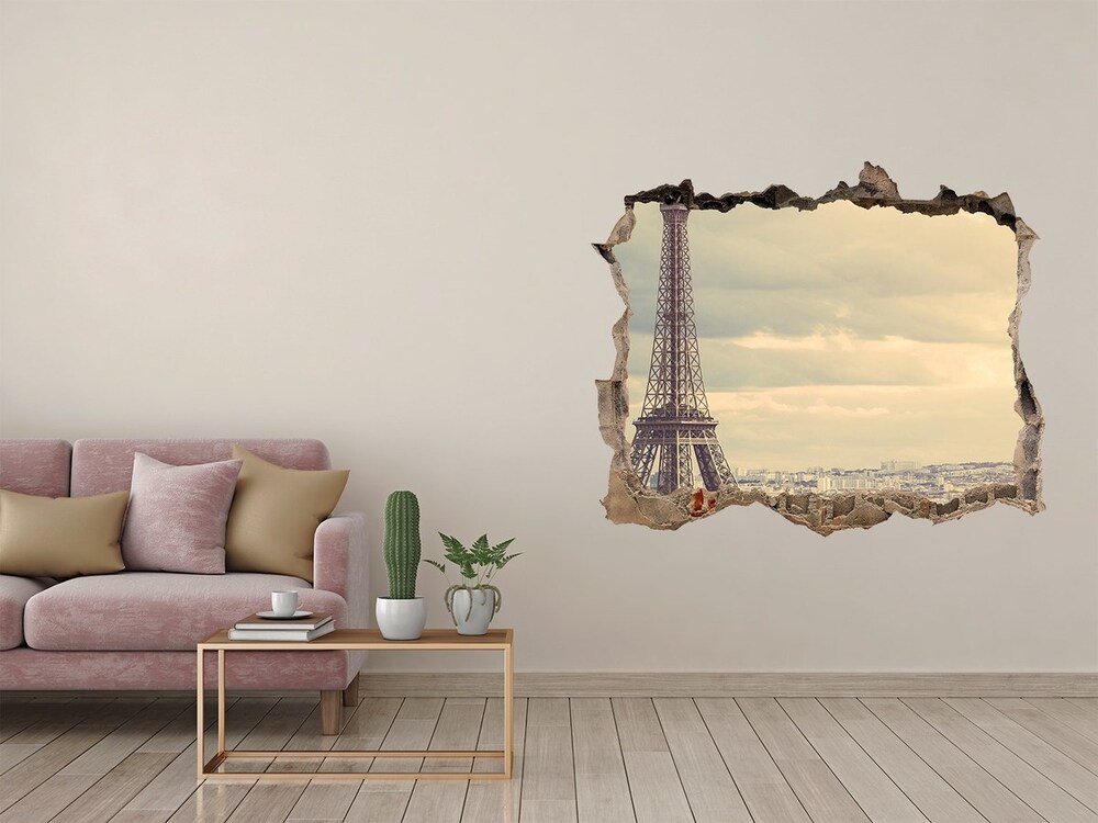 Fototapeta díra na zeď 3D Eiffelova veža v paríži