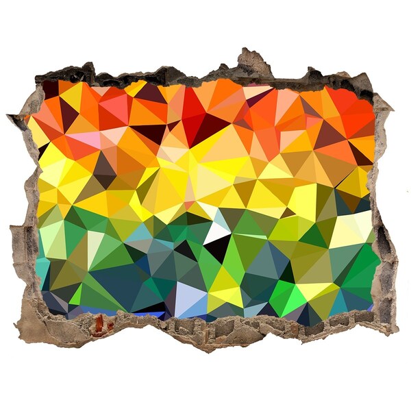 Díra 3D fototapeta na stěnu Farebná diera v stene