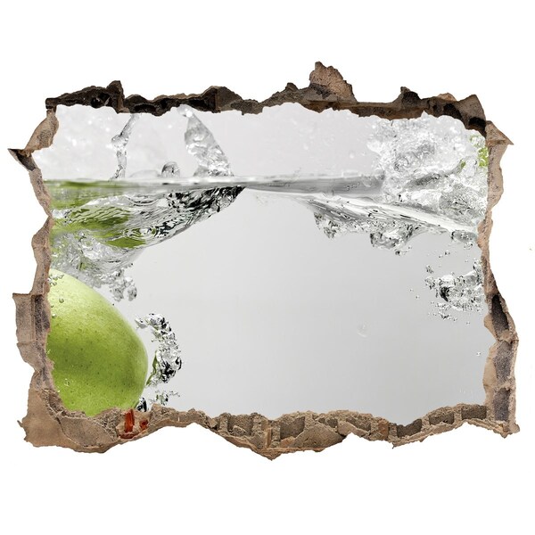 Nálepka 3D díra Potopené jablko