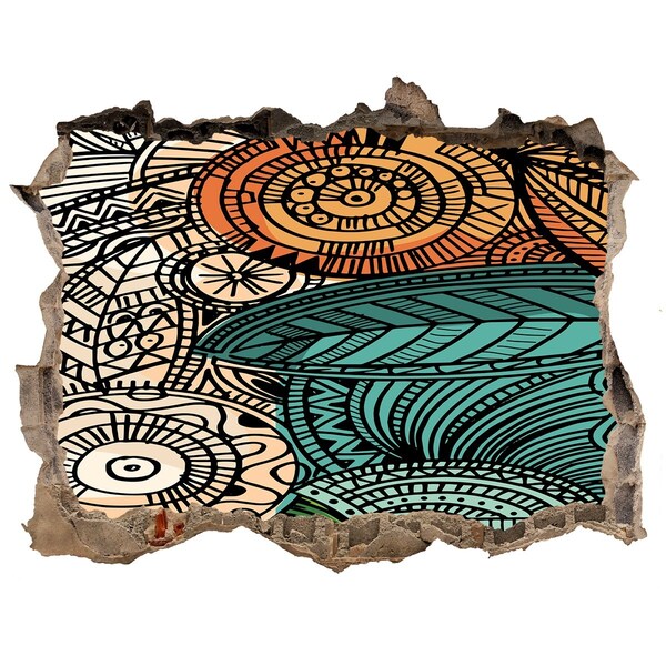 Díra 3D fototapeta nálepka Farebné vzory na kamennom pozadí