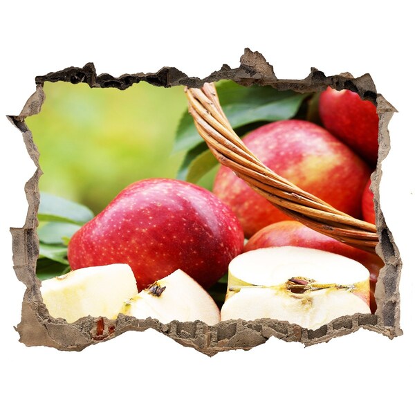 Nálepka 3D díra Sladké jablká v košíku