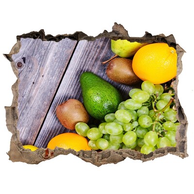 Nálepka 3D díra Ovocný raj za múrom